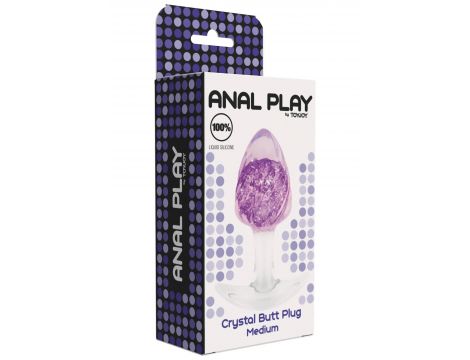 Korek analny ToyJoy Crystal Medium fioletowy 9,5 cm - 2
