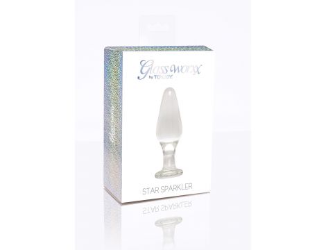 Korek analny szklany Star Sparkler ToyJoy przezroczysty 12 cm - 8