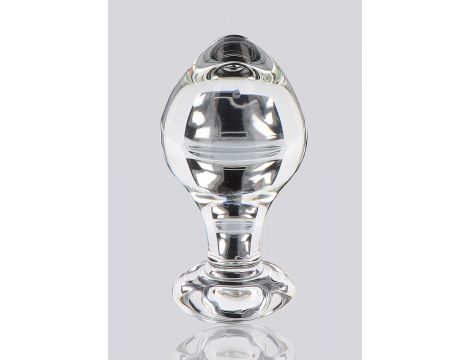 Szklany korek analny Brilliant Star ToyJoy przezroczysty 9 cm - 2
