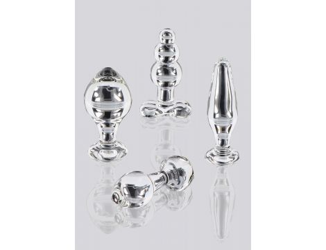 Szklany korek analny Brilliant Star ToyJoy przezroczysty 9 cm - 7