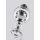 Szklany korek analny Brilliant Star ToyJoy przezroczysty 9 cm