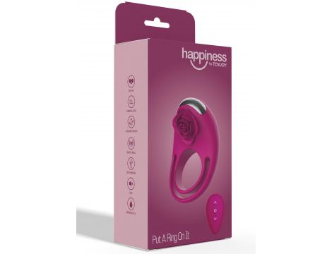 Pierścień wibrujący Put A Ring On It ToyJoy fuksja pilot USB - 4