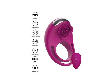 Pierścień wibrujący Put A Ring On It ToyJoy fuksja pilot USB - 13