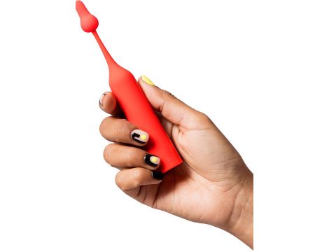 Wibrator ROMP Pop czerwony z wymiennymi końcówkami USB - 4