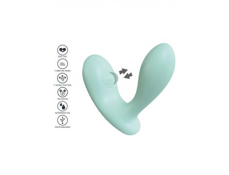 DuoVibe II Tapping Vibrator Mint - 10