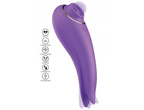 Stymulator Xocoon SalsaTap fioletowy silikonowy IPX6 - 5