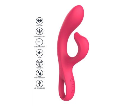 Wibrator XOCOON Endless Orgasm fuksja USB 21 cm - 10