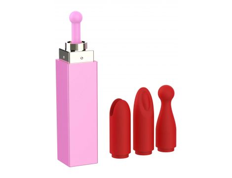 Wibrator szminka Xocoon Sealed With A Kiss różowy 11 cm USB - 3