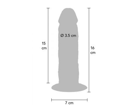 Dildo z ruchomym napletkiem ToyJoy silikonowe karmel 15 cm - 5