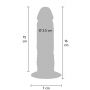 Dildo z ruchomym napletkiem ToyJoy silikonowe karmel 15 cm - 6