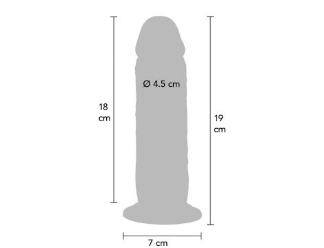 Silicone Foreskin Dong 19 cm Caramel skin tone - 6