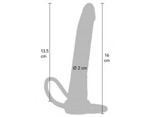 Podwójne dildo silikonowe Double Trouble ToyJoy 16 cm