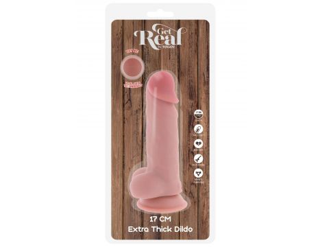 Dildo realistyczne grube dual density ToyJoy TPE 17 cm - 3