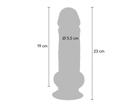 Realistyczne dildo dual density ToyJoy TPE 23 cm - 7