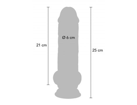 Dildo realistyczne dual density ToyJoy TPE 25 cm - 7