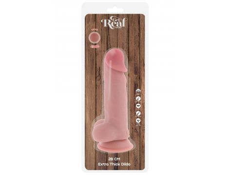 Deluxe Dual Density Thick Dildo TPE 28 cm - 4