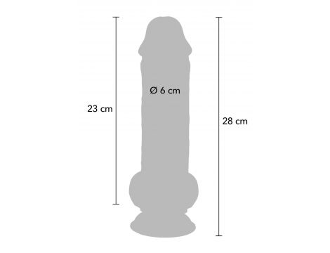 Deluxe Dual Density Thick Dildo TPE 28 cm - 8