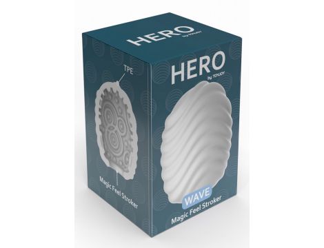 Masturbator mini ToyJoy HERO Wave biały TPE - 4