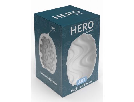 Mini masturbator TPE ToyJoy HERO Art biały - 2