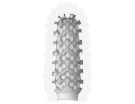 Masturbator TPE żeberkowy ToyJoy HERO Medium biały - 2