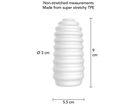 Masturbator TPE żeberkowy ToyJoy HERO Medium biały - 4