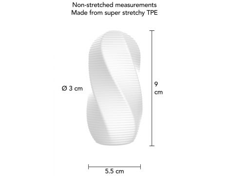 Masturbator średni ToyJoy HERO Swirl biały - 5