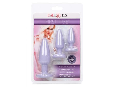 Zestaw korków analnych Crystal Booty Calexotics fioletowy - 4
