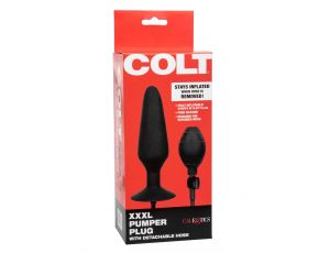 Korek analny pompowany silikonowy Colt XXXL czarny 16 cm