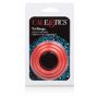 Pierścienie erekcyjne Tri Rings silikonowe czerwone Calexotics - 2