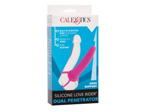 Strap on silikonowy Calexotics do podwójnej penetracji różowy 14 cm