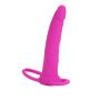 Strap on silikonowy Calexotics do podwójnej penetracji różowy 14 cm - 3