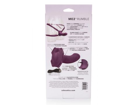Wibrator do strap on Calexotics Me2 Rumbler fioletowy USB 16,5 cm - 3