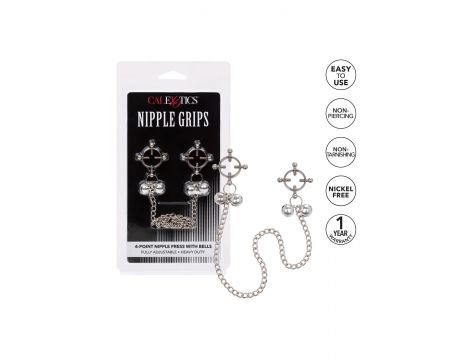 Klipsy na sutki z dzwonkami Calexotics metal 49.5 cm - 4