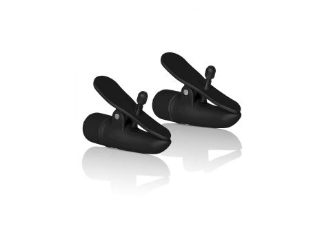 Wibrujące klamry na sutki Nipplettes Calexotics czarne 7 cm - 2
