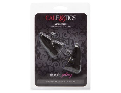 Wibrujące klamry na sutki Nipplettes Calexotics czarne 7 cm