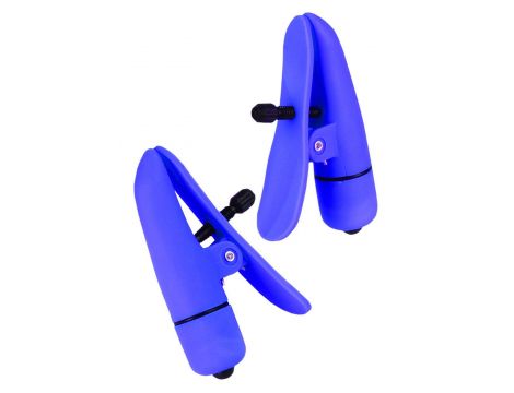 Wibrujące klamry na sutki Nipplettes fioletowe Calexotics - 2