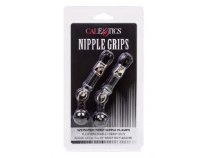 Weighted Twist Nipple Clamps Silver