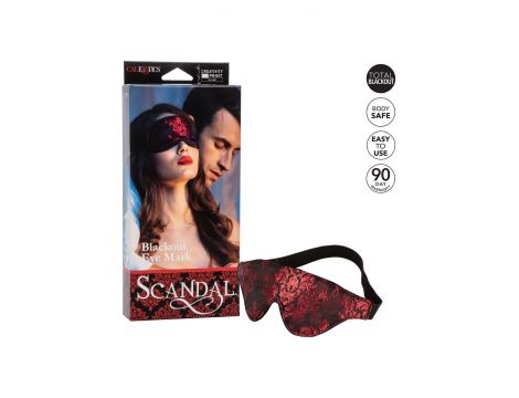 Maska na oczy Scandal Blackout Calexotics bordowa - 3