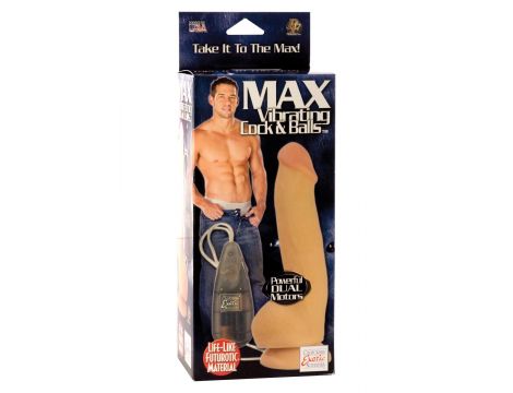 Max Vibrating Cock & Balls Light skin tone - 2