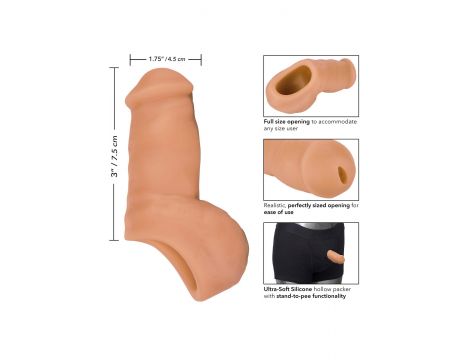 Soft Silicone Stand-To-Pee Caramel skin tone - 7