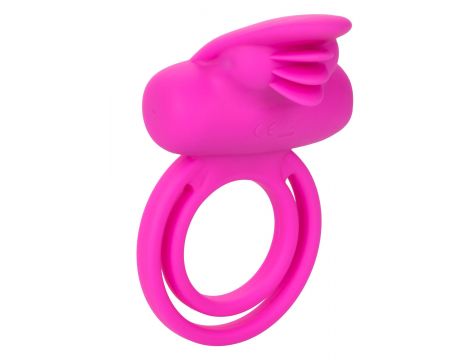 Pierścień wibrujący silikonowy Calexotics Dual Clit Flicker różowy - 2