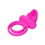 Pierścień wibrujący silikonowy Calexotics Dual Clit Flicker różowy - 5