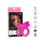 Pierścień wibrujący silikonowy Calexotics Dual Clit Flicker różowy - 8