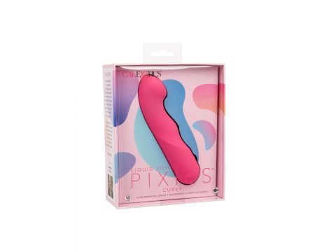 Wibrator silikonowy Pixies Curvy różowy USB 10,75 cm - 2