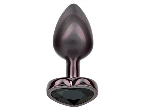 Korek analny z kryształowym sercem Calexotics mały czarny - 3