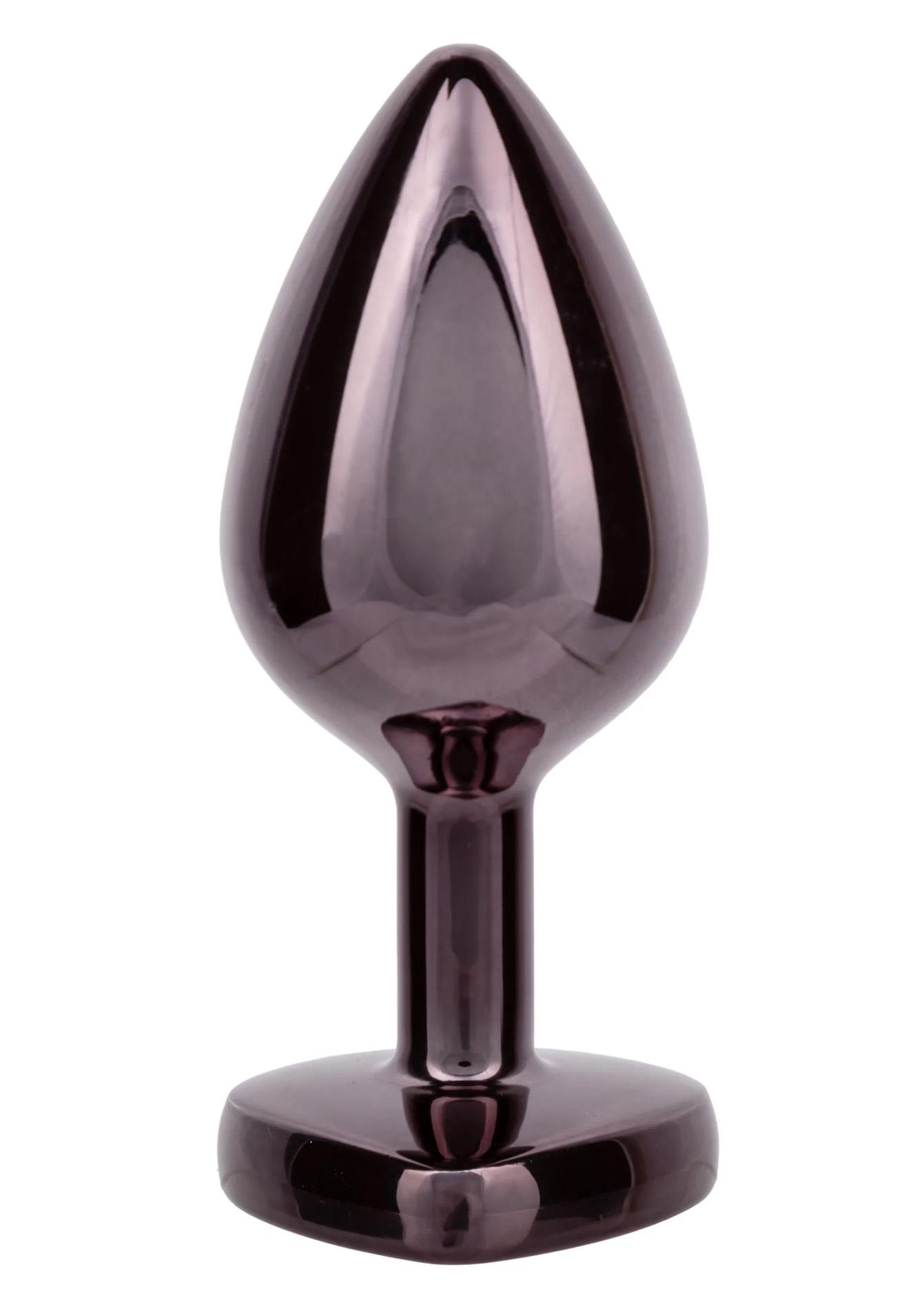 Diamond Heart Plug Large Black