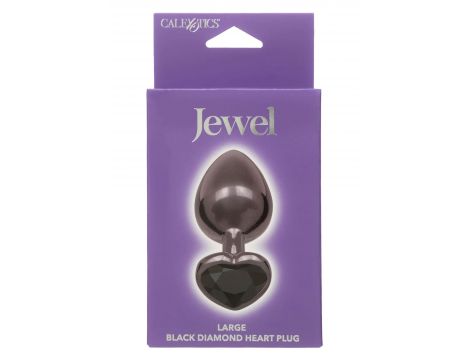 Korek analny Diamond Heart Large Calexotics srebrny 7 cm - 2