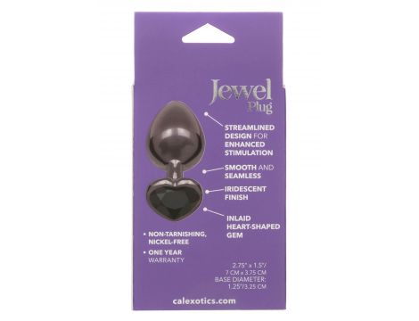 Korek analny Diamond Heart Large Calexotics srebrny 7 cm - 4