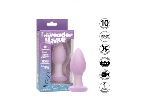Plug analny wibrujący Calexotics Lavender Haze Ridge Probe fioletowy - 10