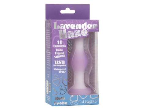 Silikonowy wibrujący korek analny Calexotics Lavender Haze fioletowy - 9